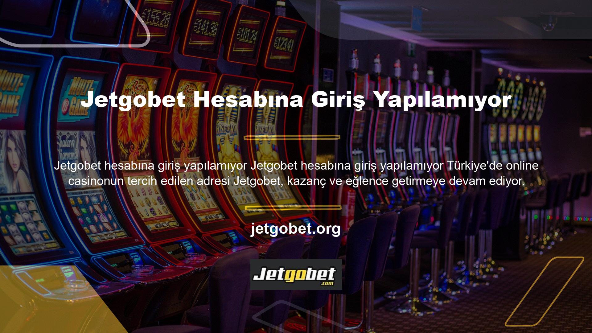 Jetgobet, yüksek bahis oranları, kazançlı ve eğlenceli casino oyunlarıyla her zaman dikkat çekmiş ve özellikle bonus promosyonlarıyla müşterilerini memnun etmeye devam etmektedir